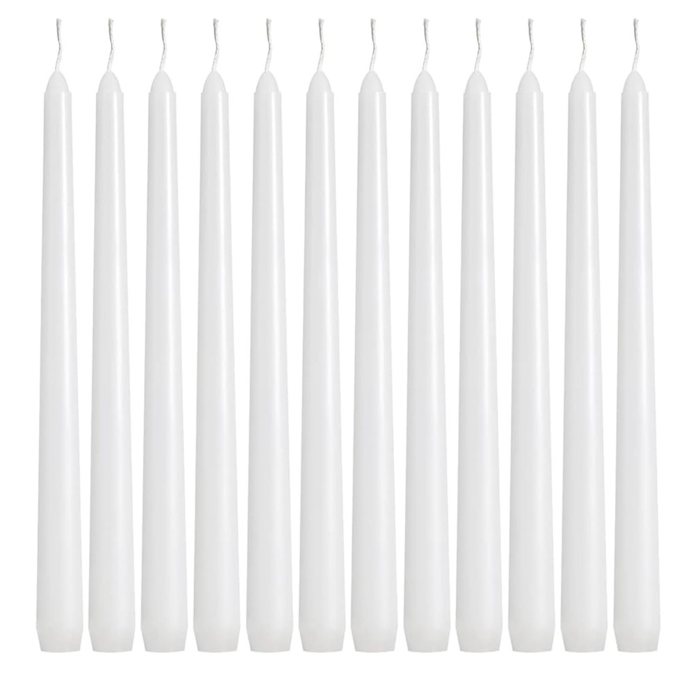 Brand new never used before never light before white taper candles 36 pack
